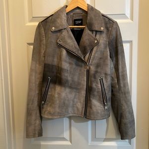 Lamarque Distressed Leather Jacket-Size M